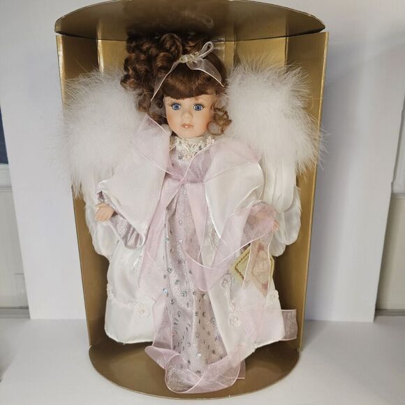 Vintage Collectors Choice Fine Bisque Porcelain Dolls Angel NIB - Picture 1 of 16